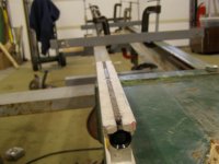 view down the beam after clamps and supports bracing.jpg
