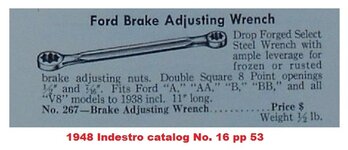Indestro 267 Ford Brake Wrench - Indestro 1948 cat pp 53.jpg