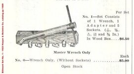 Billmont Set No. 1 6-pc SAE socket set - 1923 Harper & McIntire Co. catalog pp 1609.jpg