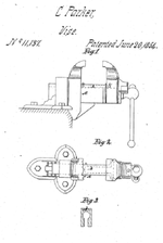 1854 Parker vise patent drawing.png