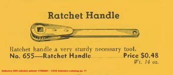 Indestro 655 1.2 dr. ratchet (patent 1798481) - 1935 Indestro catalog pp 17.jpg