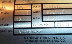 0.5 HP Baldor Grinder 7307D P1040338.JPG