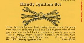 Indestro 137 3-pc Ignition Wrench Set - 1935 Indestro catalog pp 42.jpg Indestro 137 3-pc Ignition Wrench Set - 1935 Indestro catalog pp 42.jpg