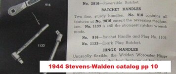 Walden 1133 Spark Plug Ratchet 1944 Walden catalog pp 10-11.jpg