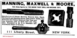 1897 Iron Age Manning Maxwell & Moore Morse Twist Drill & Machine Co. ad pp 44.jpg