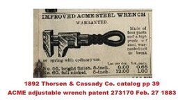 1892 Thorsen & Cassady Co. catalog Acme adjustable wrench pp 39.jpg 1892 Thorsen & Cassady Co. catalog Acme adjustable wrench pp 39.jpg