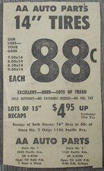 AA Auto Parts ad 03 tires 88c 1961.jpg AA Auto Parts ad 03 tires 88c 1961.jpg
