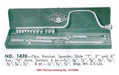 Thorsen 1420 20-pc 1.4 dr SAE socket set 1955 Thorsen catalog No. 12155SS.jpg Thorsen 1420 20-pc 1.4 dr SAE socket set 1955 Thorsen catalog No. 12155SS.jpg