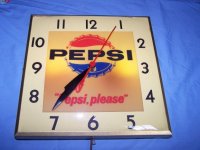 Vintage Pepsi 1960's Bubble Clock 3.JPG