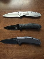 KERSHAW KNIFES left to right 1.) 1776GRYBW link plain edge folding knife 2.) RJ TACTICAL 3.0...jpeg KERSHAW KNIFES left to right 1.) 1776GRYBW link plain edge folding knife 2.) RJ TACTICAL 3.0...jpeg