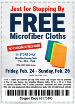 GRANT’S Microfiber Cleaning Cloth 12 in. x 12 in. 4 Pk. for FREE.png