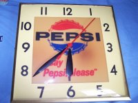Vintage Pepsi 1960's Bubble Clock 1.JPG
