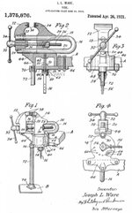 Joseph Ware vise US patent drawing No1,375,876  1921.jpg