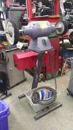 Baldor 333B mounted on base.jpg