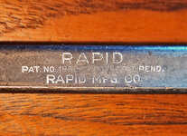 Rapid Mfg. Co. hacksaw (patent 1852616)(Leviton 02).jpg
