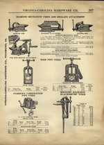 1910 Virginia Carolina Hardware Co. catalog Diamond Parker Reed vise ad pp 397.jpg