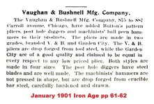1901 Iron Age Vaughan & Bushnell Garden City pliers ad pp 61-62.jpg 1901 Iron Age Vaughan & Bushnell Garden City pliers ad pp 61-62.jpg