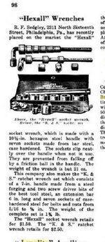 R.F. Sedgley Hexall Socket Set - Hardware Age - November 25, 1916 pp 98.jpg