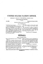 R.F. Sedgley 'Hexall' trademark No. 111295 July 4 1916 .jpg