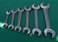 Bridgeport 53 Hy-Power 6 pc SAE open end wrench set (patent 1809450) 061924 B 04.jpg