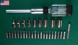 Truecraft (USA) 32 pc 1.4 dr SAE socket and bit set 081924 04.jpg