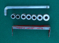 G.M. Mfg. Co. 7 pc 1.4 hex dr SAE socket set 090324 GM1 05.jpg
