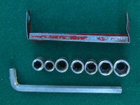 G.M. Mfg. Co. 7 pc 1.4 hex dr SAE socket set 090324 GM1 03.jpg