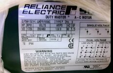 .5 HP Reliance 1725 RPM Motor .jpg .5 HP Reliance 1725 RPM Motor .jpg