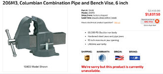 Current pricing for Columbian 206.jpg Current pricing for Columbian 206.jpg