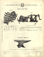 1903 Pacific Hardware & Steel Co. catalog Cheney Phoenix Star vise anvil ad pp 37.jpg