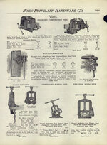 1916 John Pritzlaff Hardware Co. catalog Armstrong Parker Prentiss Williams vise ad pp 301.jpg