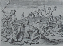How Outina's men treated the slain of the enemy La Moyne 1591.jpg