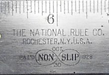 National Rule Co. 12 in rule (patent Oct 30 1928) 111525 02.jpg