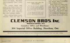 1921 Canadian Machinery Clemson Bros. ad pp 25.png 1921 Canadian Machinery Clemson Bros. ad pp 25.png