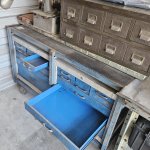 Made in Ohio fully welded rolling work table with old school tool boxes.jpg