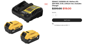 DEWALT, DCB205-2C, Battery Kit, 20V MAX, 5 Ah, Lithium-Ion, Includes Charger.png