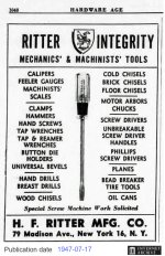 H. F. Ritter Mfg Co - 1947.JPG