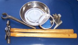 1d BP & XP hammers, Hindale Flair Mag Tray Magnifier stand.jpg