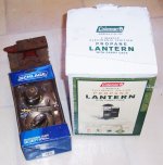 B1 Schlage, Sm Anvil Coleman Prop lantern.jpg