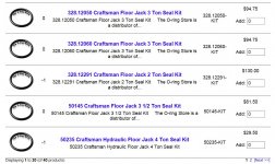 CRAFTSMAN REPAIR KITS,  THE ORING STORE.JPG