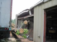 Tornado Damage -- South wall dismantled.jpg Tornado Damage -- South wall dismantled.jpg