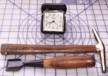 YS1 A Clock Brass tack hammer, Stan Chisel.jpg