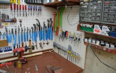 Basement shop workbenck under utility in process 11-8-15.jpg
