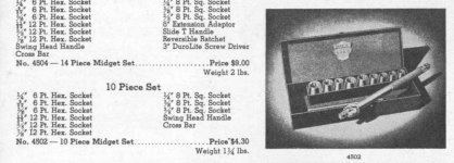Duro Chrome 4502 1.4 drive 10-pc socket set (1939 Duro Chrome catalog pp 15).jpg