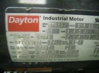 Ingersol Rand T30 compressor model V23A_Dayton 1 HP 3 ph_pic1.jpg