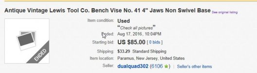Antique Vintage Lewis Tool Co. Bench Vise No. 41 3.jpg