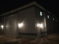 RV barn SE corner 2 paint lights on at night 0617.jpg