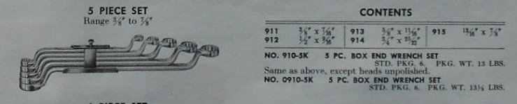 Indestro 910-5K 0910-5K 5-pc SAE 45 offset double-end box wrench set - 1959 Indestro catalog pp .jpg Indestro 910-5K 0910-5K 5-pc SAE 45 offset double-end box wrench set - 1959 Indestro catalog pp .jpg