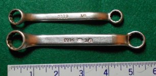 Thorsen 2112 3.8 x 7.16 Giller 2116 1.2 x 9.16 SAE short 45 offset double end wrench 01.jpg