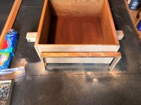 cut 2 inches off bottom of oak cabinet.jpg